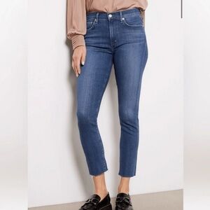 Agolde Sophie Crop Raw Hem Jeans Sz 29